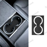 Alcantara Center Console Cup Holder Cover Sticker For 2024 Model 3 Highland